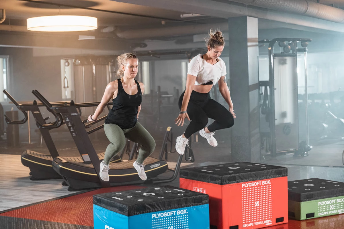 Functional Gruppenworkout Frauen mit Plyoboxen