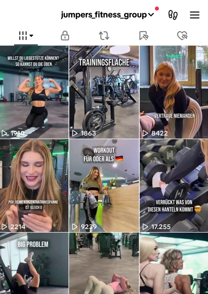 Screenshot TikTok Account Videos